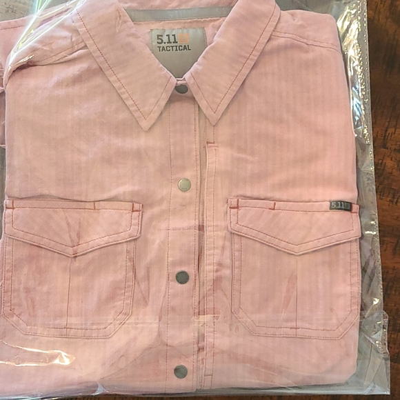 5.11 Pink Snap Button Down Tactical shirt. S EUC - Picture 2 of 8